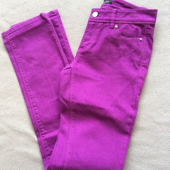 WHBM PURPLE Slim Leg Jeans Sz 00R - Picture 1 of 4